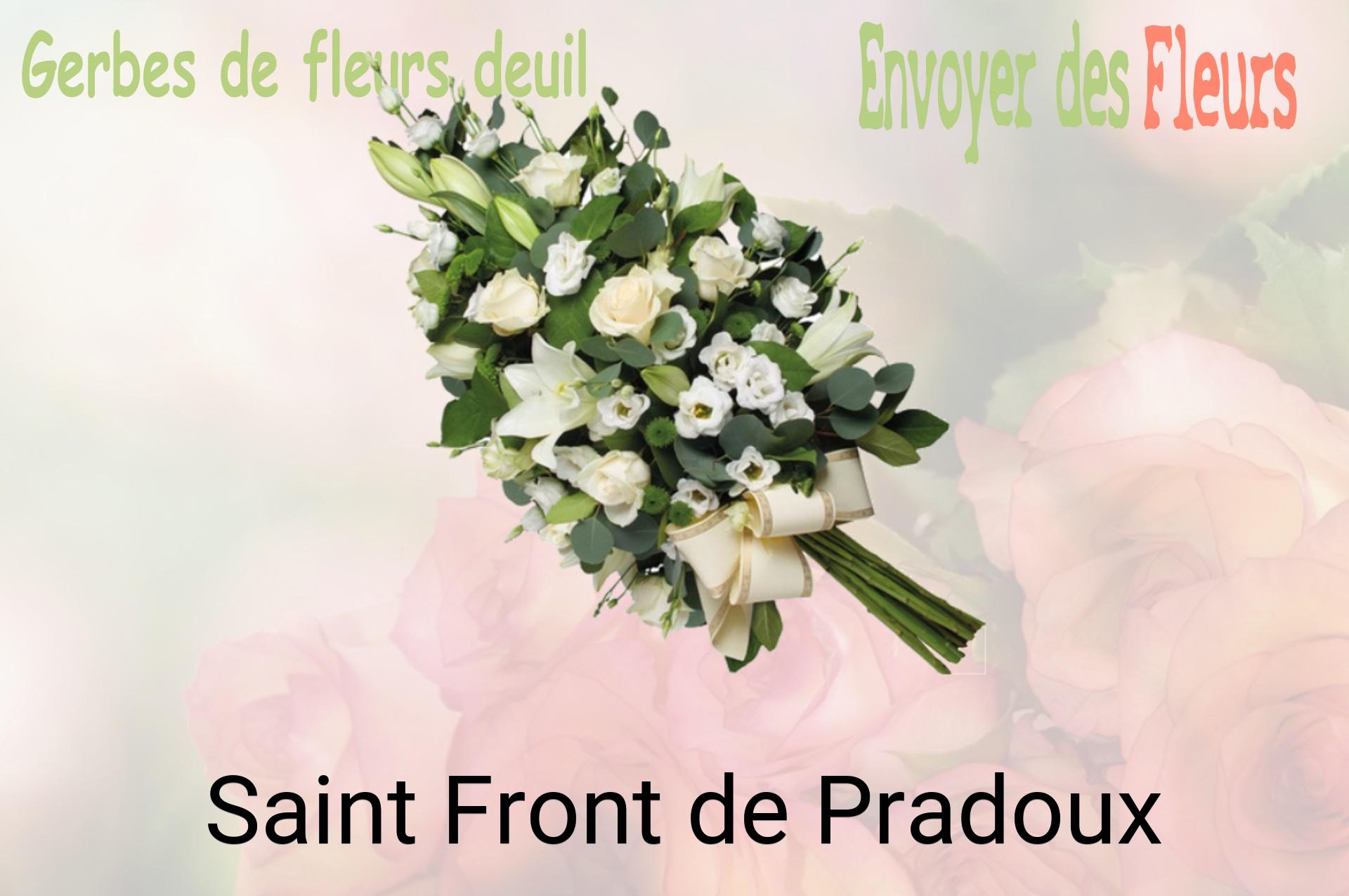 Gerbe de fleurs de deuil livrée à Saint-Front-de-Pradoux